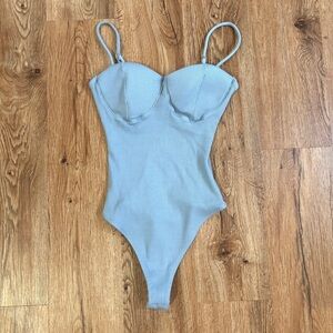 Light Blue FashionNova Bodysuit